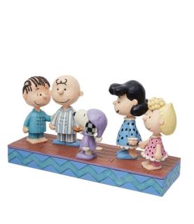 Peanunts Gang in Christmas PJ's Figurine