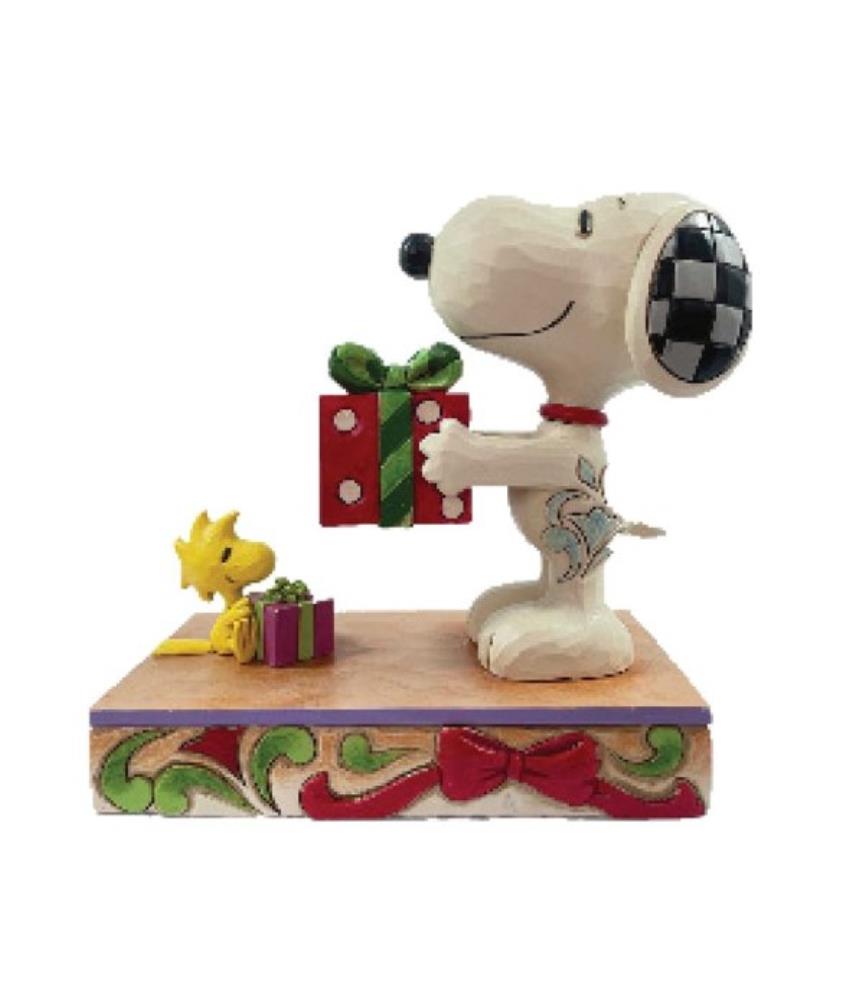 Snoopy and Woodstock Giving Gifts Figurine