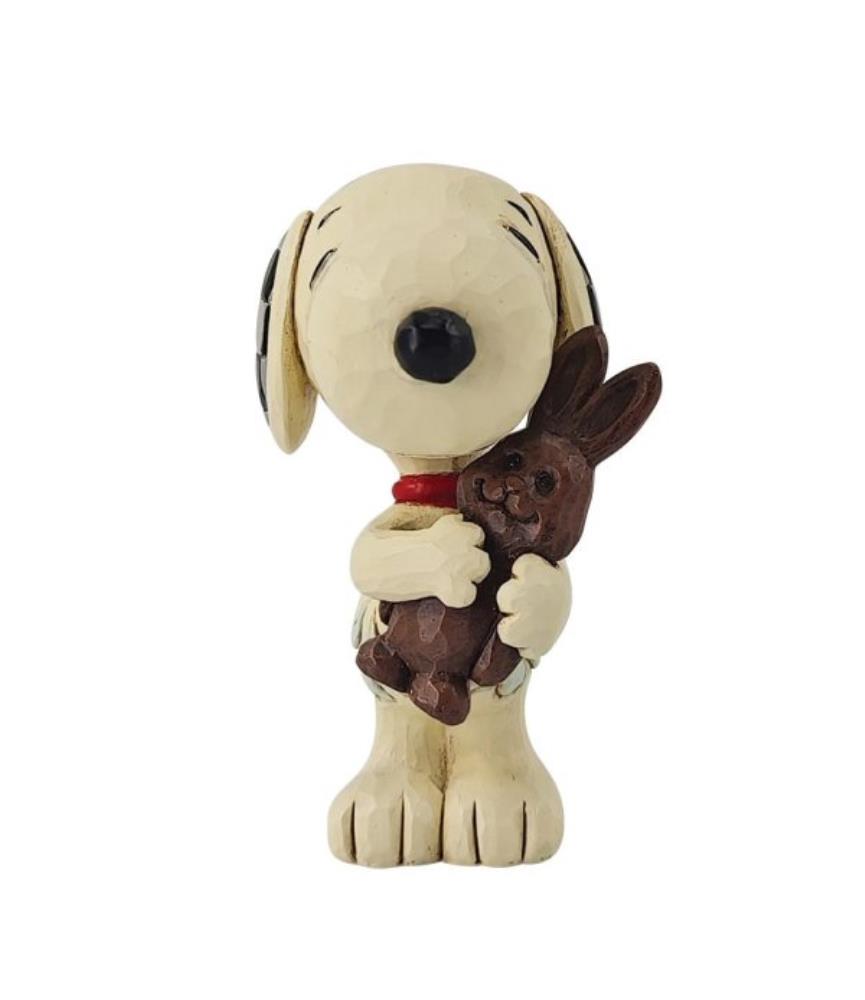 Snoopy with a Chocolate Bunny Mini Figurine