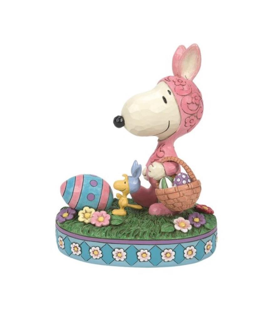 Snoopy and Woodstock in Bunny Suits Figurine