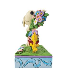 Snoopy and Woodstock Picking Flowers Figurine