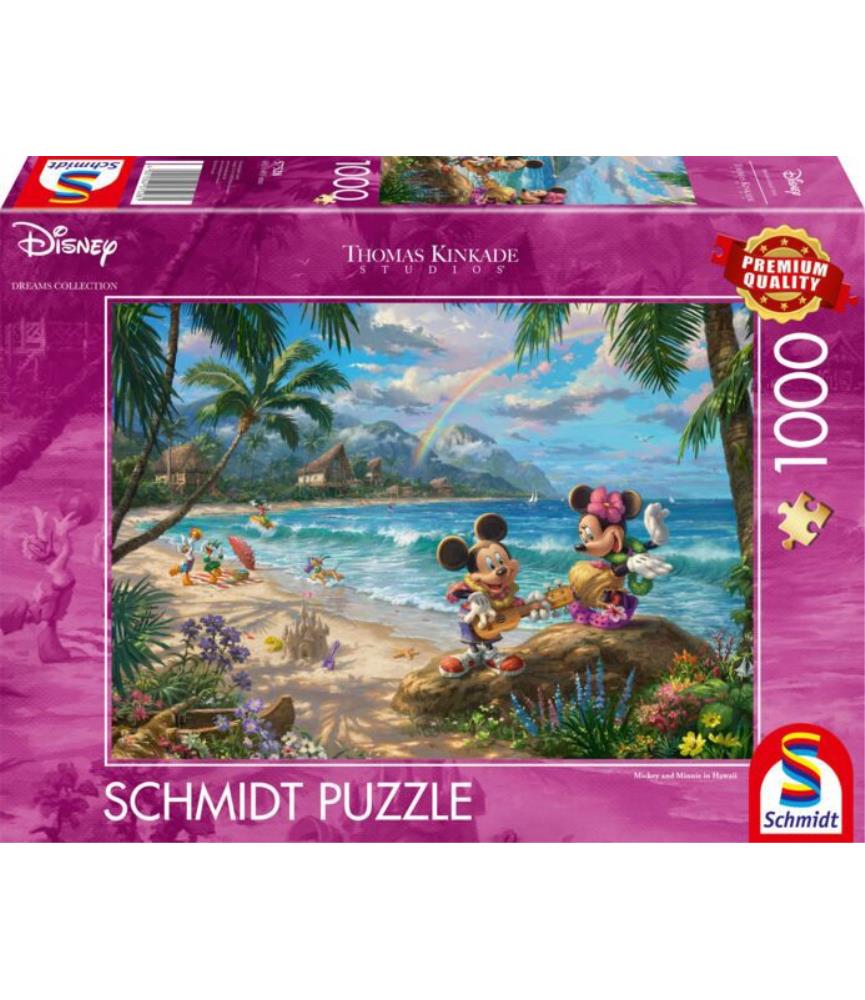 Mickey & Minnie Hawaii, Thomas Kinkade (1000p)