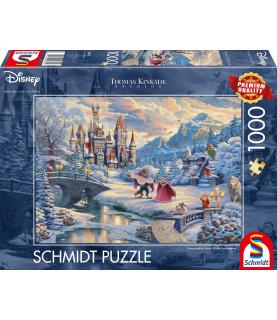 Beauty and the Beast Snowscene, Thomas Kinkade (1000p)