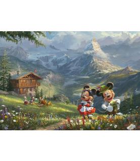 Mickey & Minnie in the Alps, Thomas Kinkade (1000p)