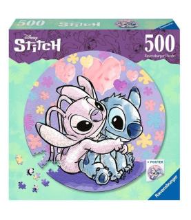 Lilo & Stitch Round Jigsaw Puzzle Stitch (500 pieces)