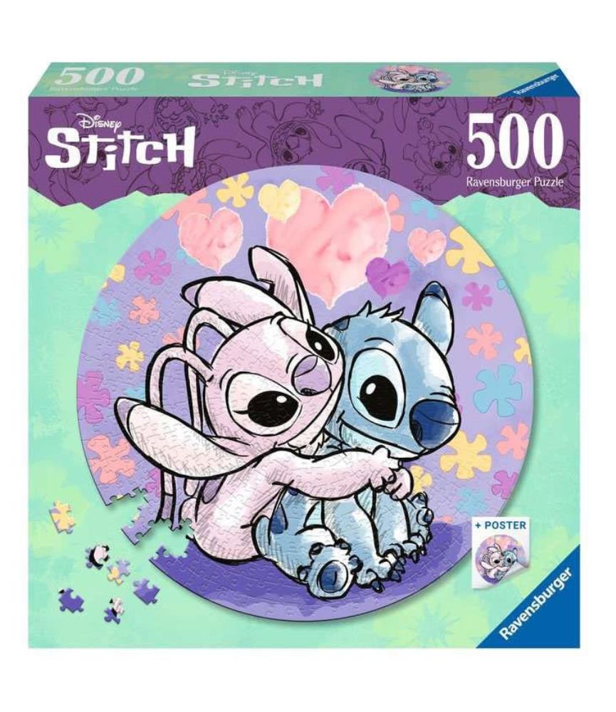 Lilo & Stitch Round Jigsaw Puzzle Stitch (500 pieces)