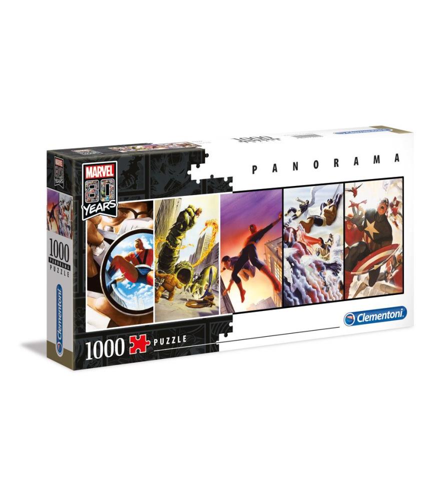 Marvel 80th Anniversary Panorama Puzzle (1000 pieces)