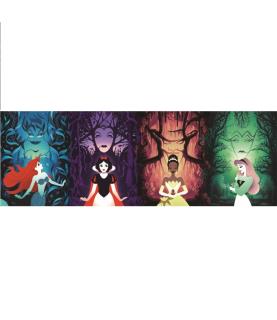 Ariel, Snow White, Tiana and Aurora - Panorama Puzzle (1000p)