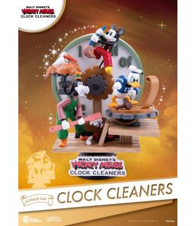Disney Mickey Mouse D-Stage PVC Diorama Clock Cleaners