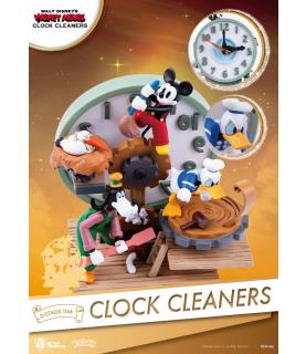 Disney Mickey Mouse D-Stage PVC Diorama Clock Cleaners