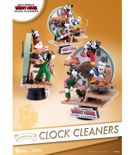 Disney Mickey Mouse D-Stage PVC Diorama Clock Cleaners