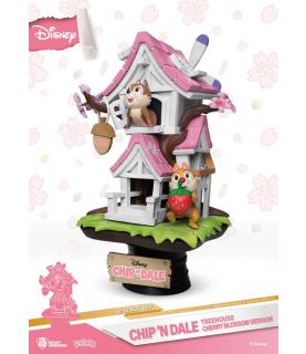 Disney D-Stage PVC Diorama Chip 'n Dale Tree House Cherry Blossom