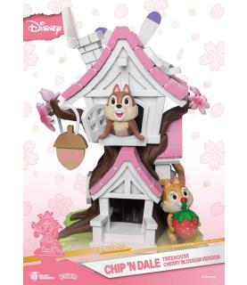 Disney D-Stage PVC Diorama Chip 'n Dale Tree House Cherry Blossom