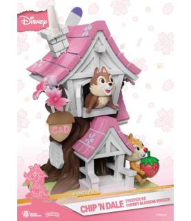 Disney D-Stage PVC Diorama Chip 'n Dale Tree House Cherry Blossom