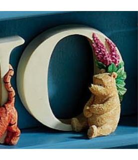 O - Pooh with foxgloves