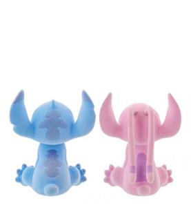 Flocked Kissing Stitch and Angel Figurines
