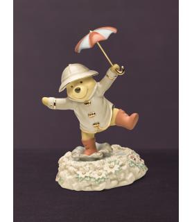Pooh's singing in the rain