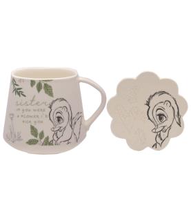 Disney Forest Friends Flower Mug & Coaster Set 'Sister'