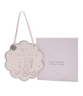 Disney 100 Ceramic Plaque - Mickey & Minnie