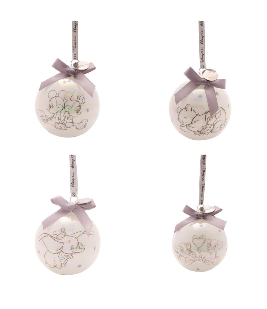Disney 100 Set of 4 Baubles - Love