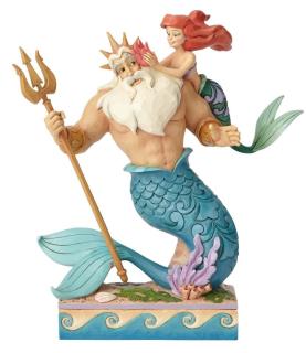Daddy's Little Princess: Ariel & King Triton (Signed by Jim Shore)