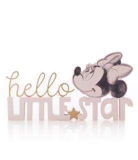 Minnie Hello Little Star Mantel Plaque Pink