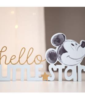 Mickey Hello Little Star Mantel Plaque Blue