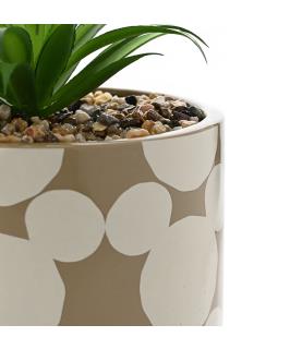 Mickey Ceramic Footed Planter with Faux Plant