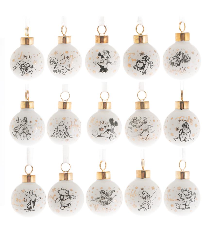 Disney Set of 15 Ceramic Baubles