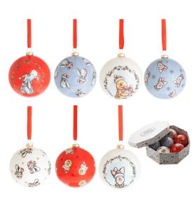 Set of 7 Baubles Winnie the Pooh