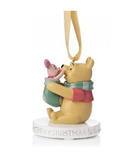 Winnie & Piglet Hanging Decoration - Merry Christmas