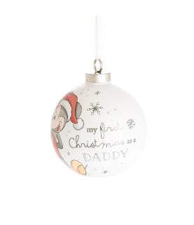 Ceramic Luxury Bauble "as a Daddy": Mickey Mouse