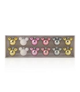 Set of 12 Mini Mickey Baubles Assorted