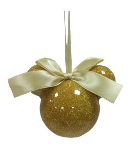 Pastel Gold Glitter Mickey Bauble Gift Boxed