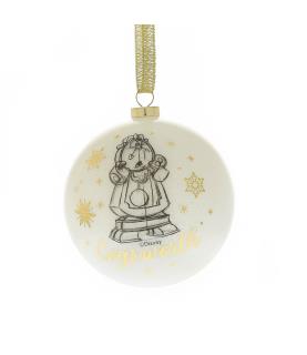 Set of 12 Acrylic Glitter Beauty and the Beast Baubles