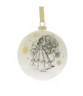 Set of 12 Acrylic Glitter Beauty and the Beast Baubles