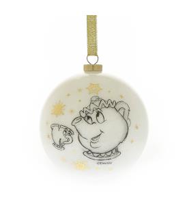 Set of 12 Acrylic Glitter Beauty and the Beast Baubles