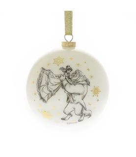 Set of 12 Acrylic Glitter Beauty and the Beast Baubles