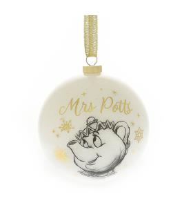 Set of 12 Acrylic Glitter Beauty and the Beast Baubles