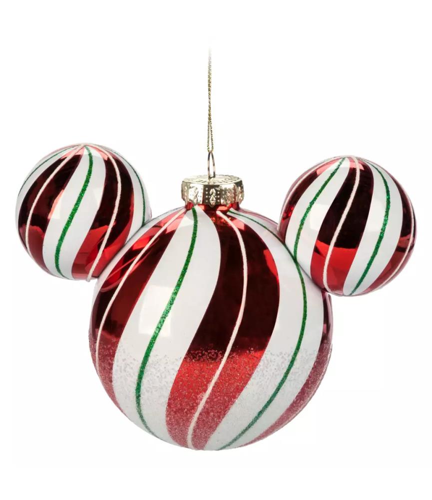 Mickey Mouse Icon Peppermint Glass Ball Hanging Sketchbook Ornament