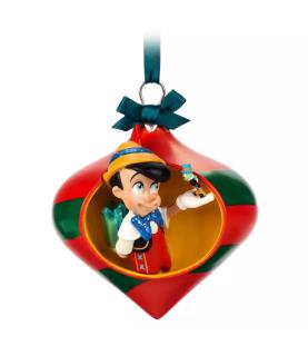 Pinocchio and Jiminy Cricket Open Globe Sketchbook Ornament