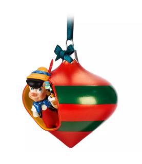 Pinocchio and Jiminy Cricket Open Globe Sketchbook Ornament