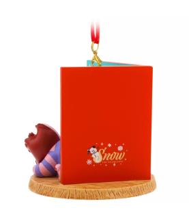 Cheshire Cat Festive Book Ornament, Alice in Wonderland