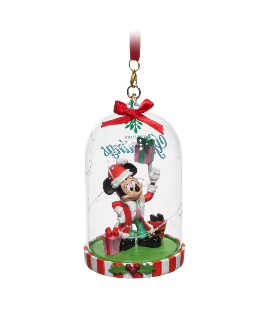 Mickey Mouse Festive Glass Ornament