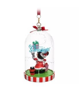 Mickey Mouse Festive Glass Ornament