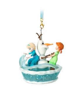 Anna, Elsa and Olaf Singing Living Magic Sketchbook Ornament, Frozen