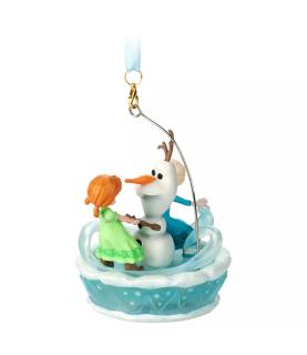 Anna, Elsa and Olaf Singing Living Magic Sketchbook Ornament, Frozen