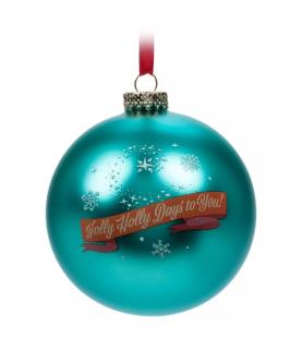 Mickey and Minnie Glass Festive Ornament