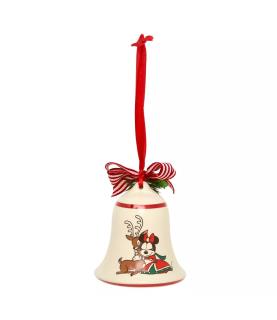 Mickey and Minnie Vintage Christmas Bell Hanging Ornament