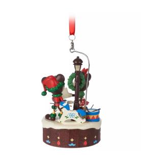 World Showcase Germany Mickey and Minnie Holiday Hanging Light-Up Ornament